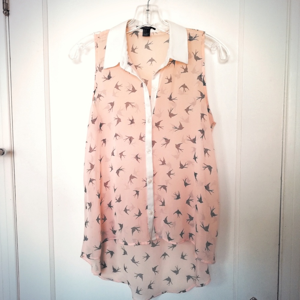Sheer & Flowy Forever 21 Bird Top